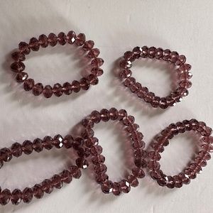 Amethyst Crystal Beaded Bracelets